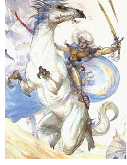 Illustration réalisée par Amano Yoshitaka pour le jeu Final Fantasy